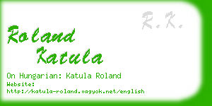 roland katula business card